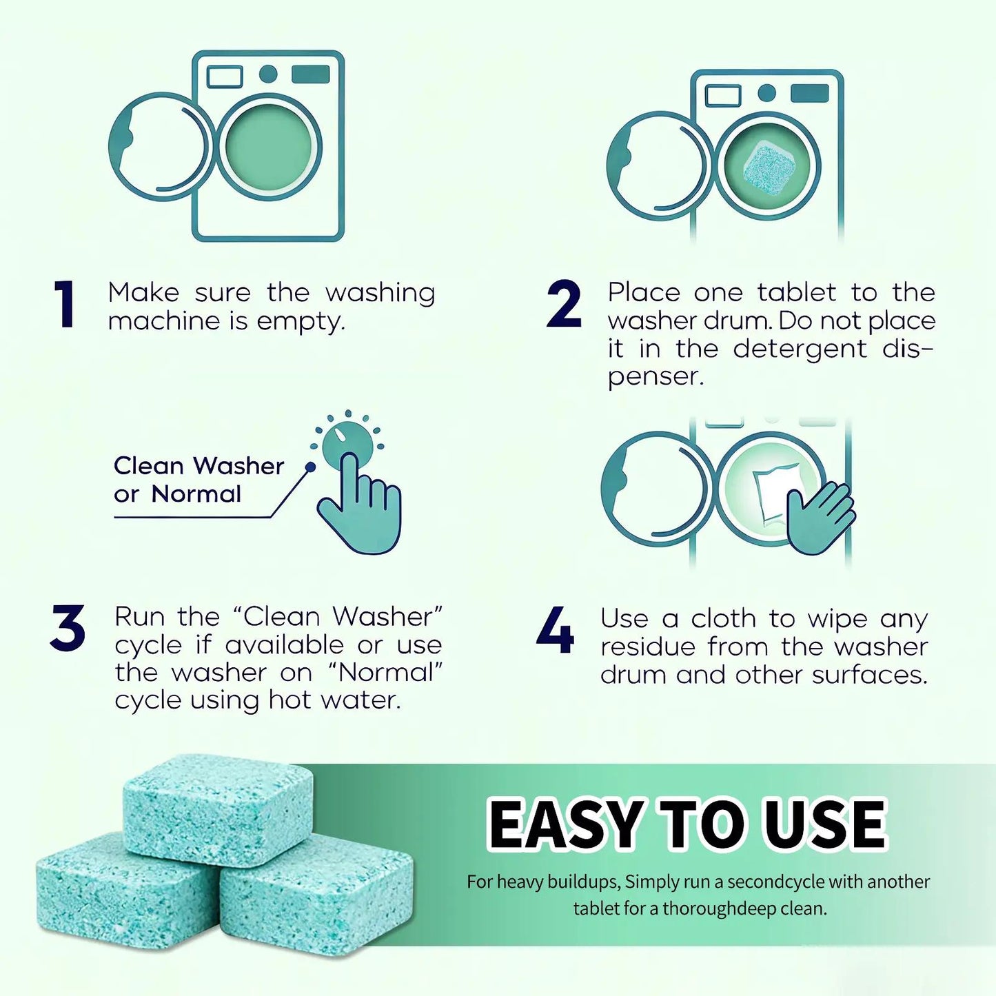 Eco-Friendly Washing Machine Cleaning Tablets for Pet Owners